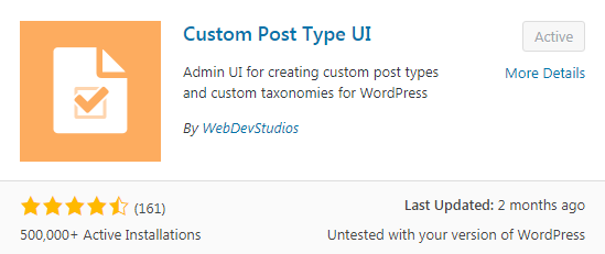 Listing from the WP Plugin store.