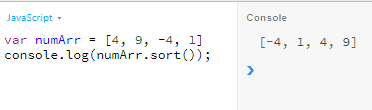 JavaScript Dot Sort Code