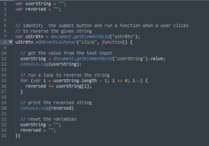 Picture of JavaScript Code