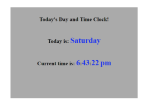 A fully function day/time clock.