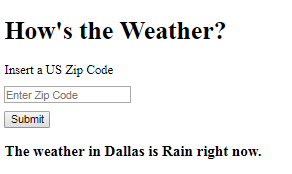 How's the weather - JavaScript Practice