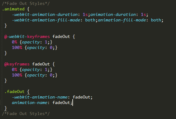 Fade Out CSS