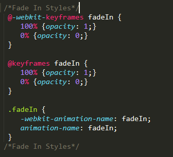 Fade In CSS
